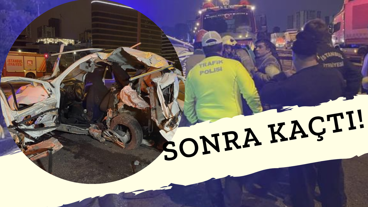 Ümraniye'de Korkunç Kaza! Çarpılan Araç Hurdaya Dönerken Kamyon Sürücüsü Kaçtı! Kimdi?